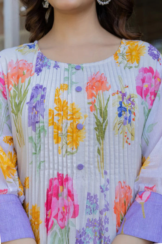 Vibrant Floral Kurta Set