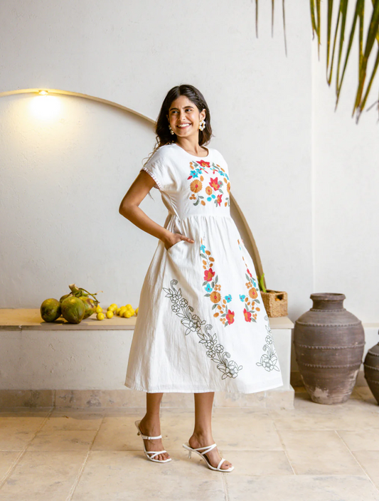 Ethereal Embroidery Dress