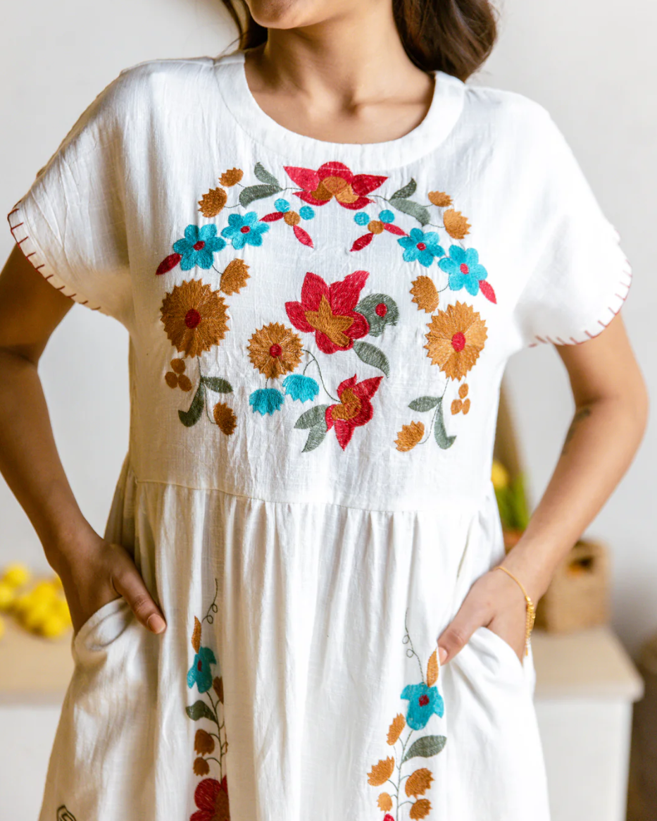 Ethereal Embroidery Dress