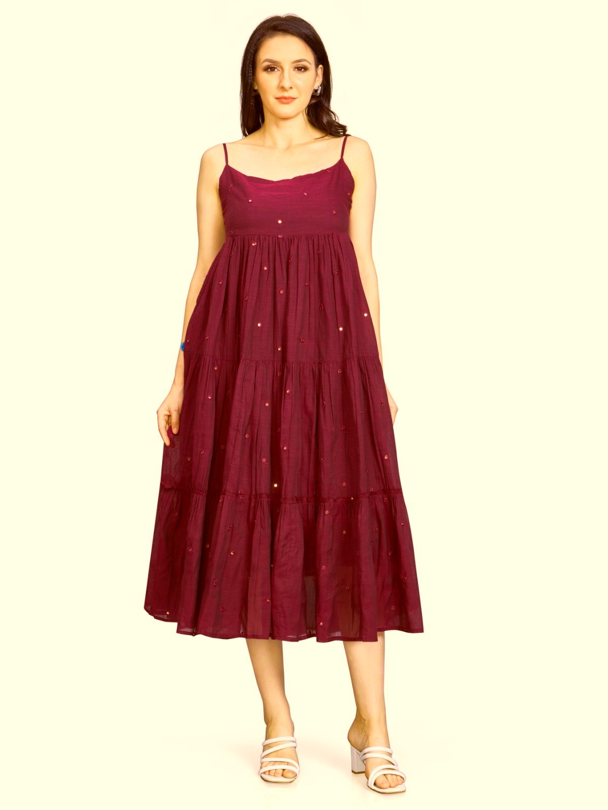 Maroon Mirage Dress