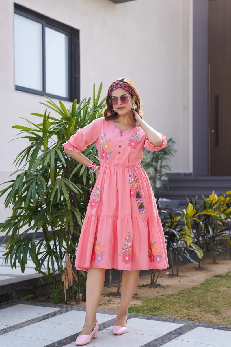 Rose Blush Midi Dress