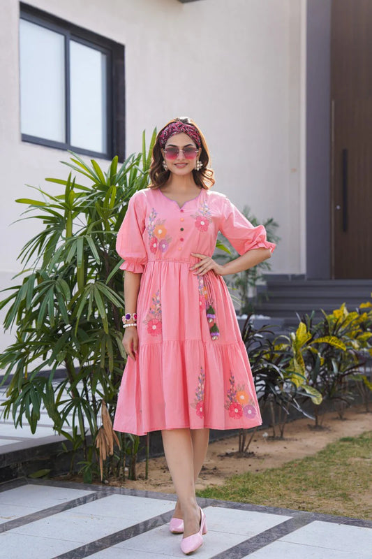 Rose Blush Midi Dress
