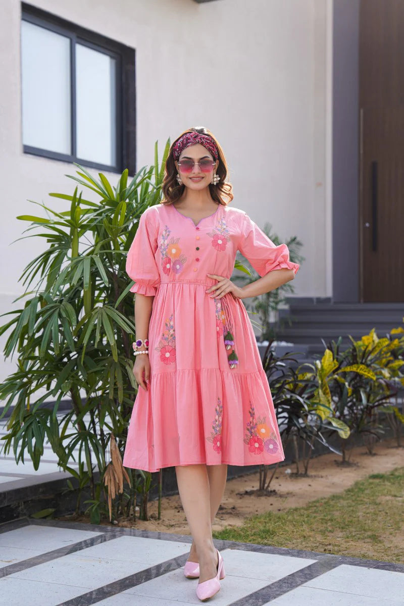 Rose Blush Midi Dress