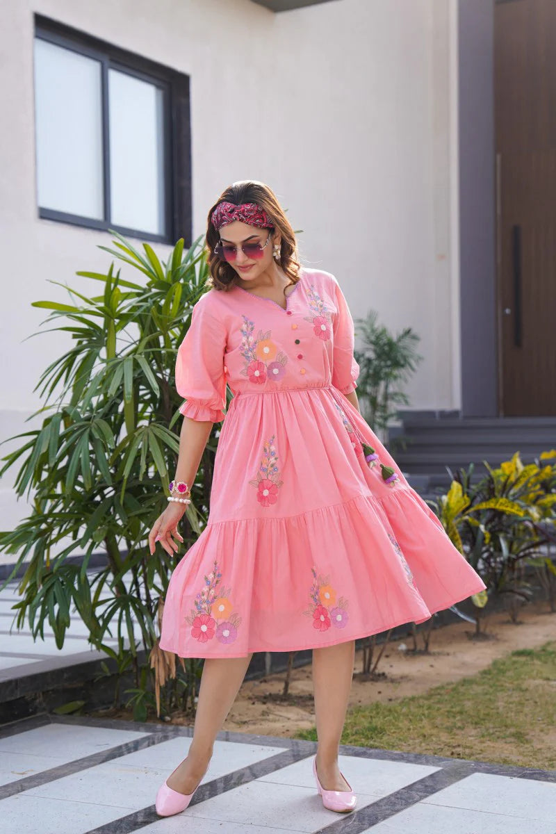 Rose Blush Midi Dress