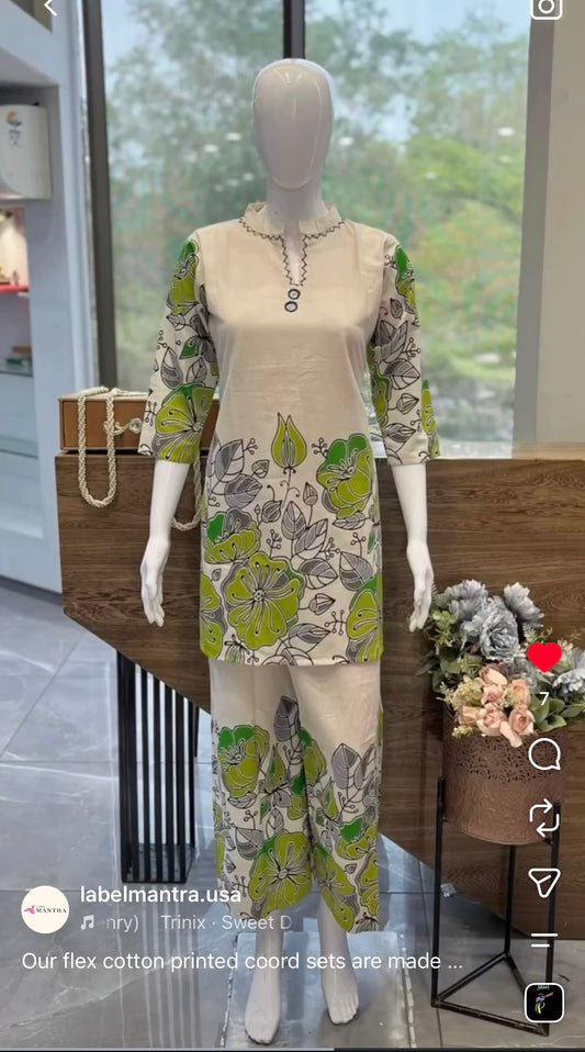 Flex cotton coord set