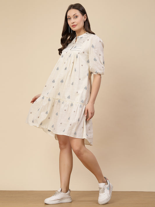 Handwoven Jamdani Cotton Dress