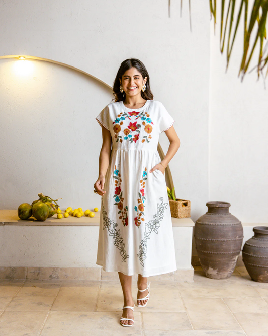 Ethereal Embroidery Dress