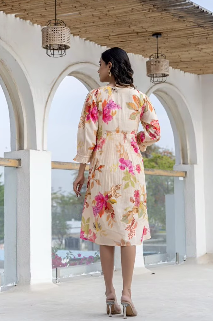 mul cotton dress Pure Mul Cotton Dress With Pants